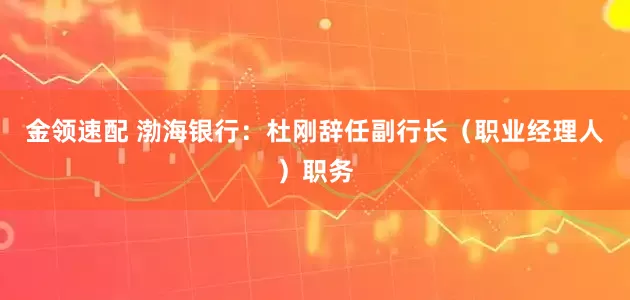 金领速配 渤海银行：杜刚辞任副行长（职业经理人）职务